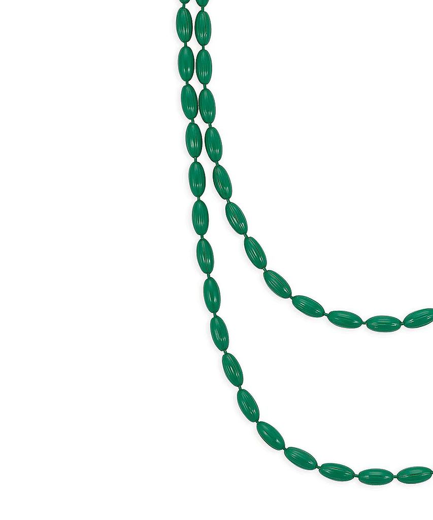 Charleston Rice Bead Necklace (Kelly Green) | Candy Shop Vintage