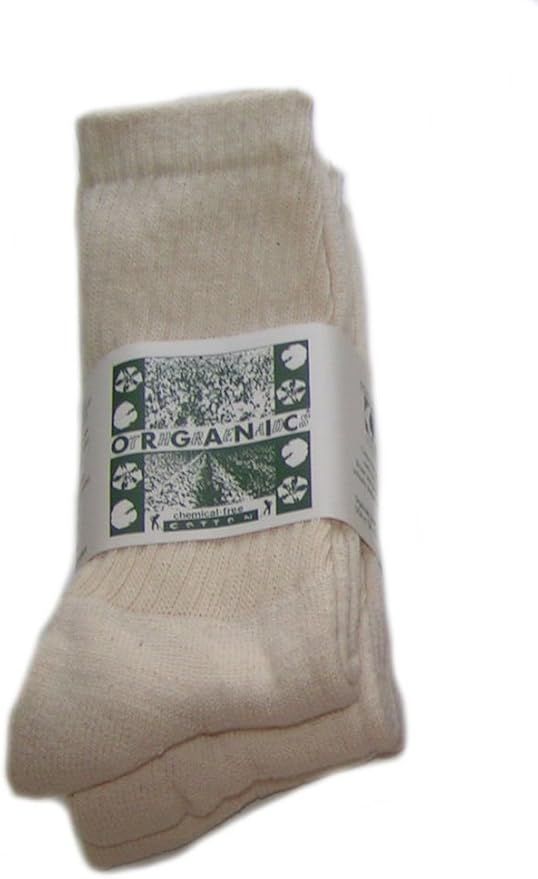 Regular Crew Organic Cotton Socks - Cream, Large | Amazon (US)