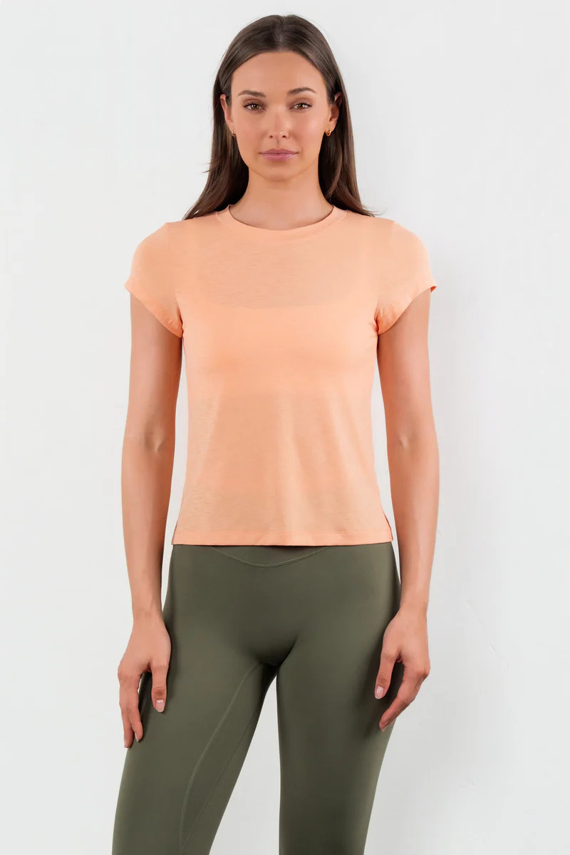 Vitality Flow Simple Tee - Light Peach | Vitality