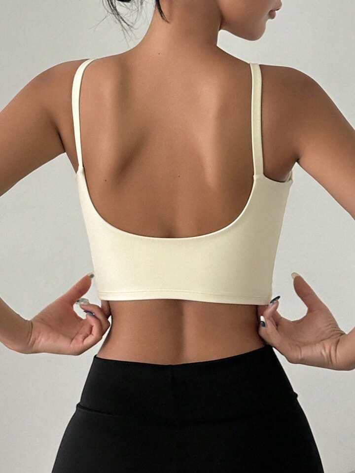 DAZY Sport BH mit Einfarbig Crop | SHEIN