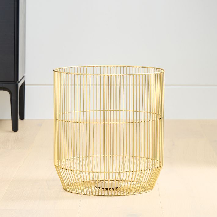 Fine Line Metal Round Baskets | West Elm (US)