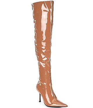 Jeffrey Campbell Pushover Over The Knee Patent Boots - 9.5 | Dillard's