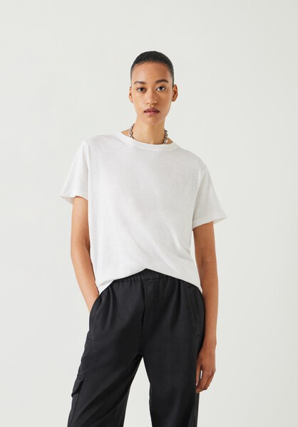 Hattie Cotton Slub Crew Neck T-Shirt | Hush UK