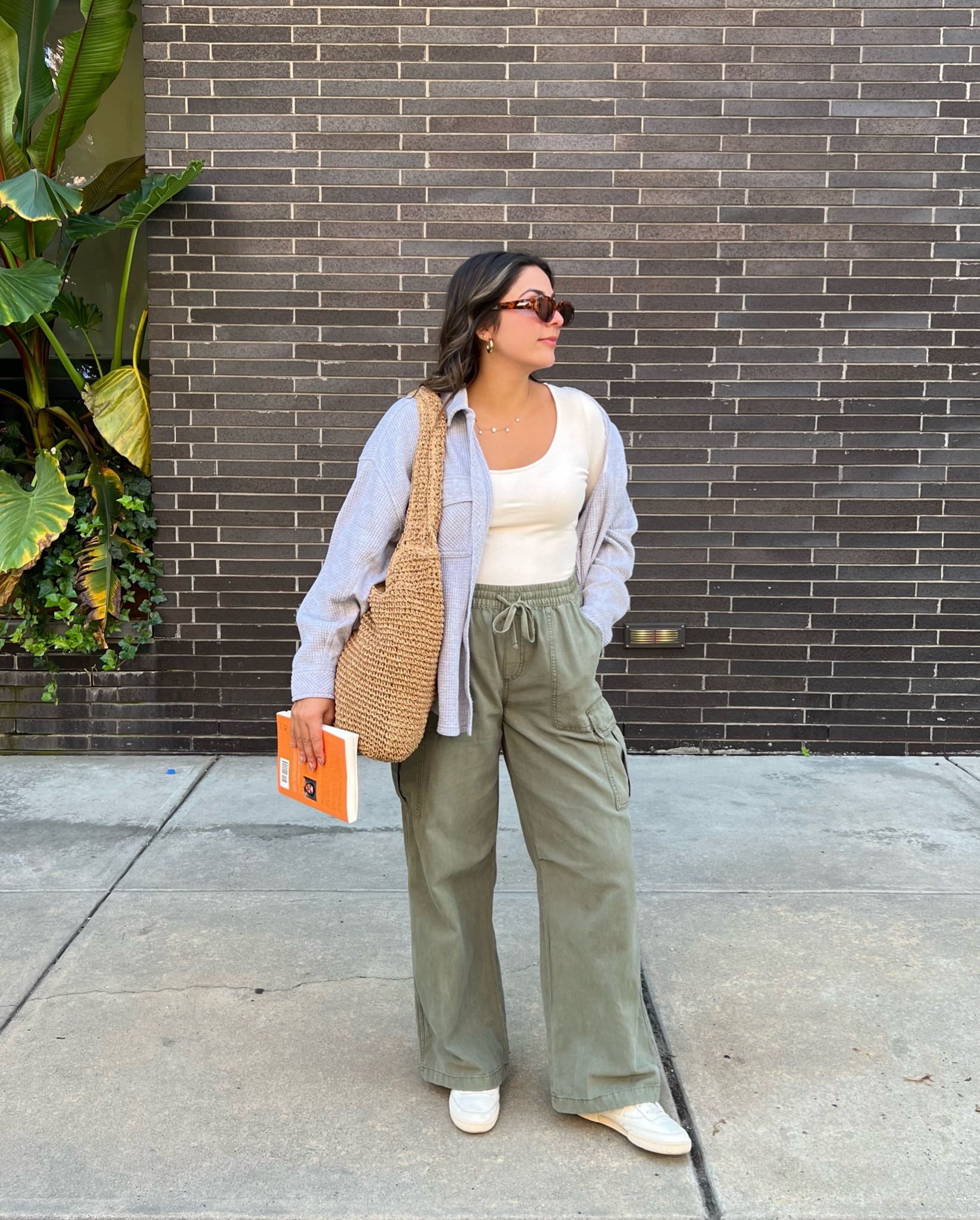 Getting excited for fall outfits & this is one of them 💓 These cargos from Aerie are so comfortable & id recommend 100%. Looks like the olive is sold out but love the other colors! Paired them with a bodysuit + waffle shacket. Perfect for an easy fall outfit!

Aerie is always true to size for me, wearing all M’s 

#LTKunder100 #LTKFind #LTKSeasonal