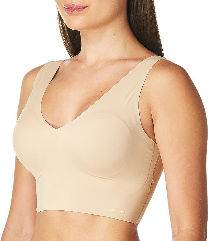 Calvin Klein Women's Invisibles Comfort Seamless Lightly Lined V Neck Bralette Bra | Amazon (US)