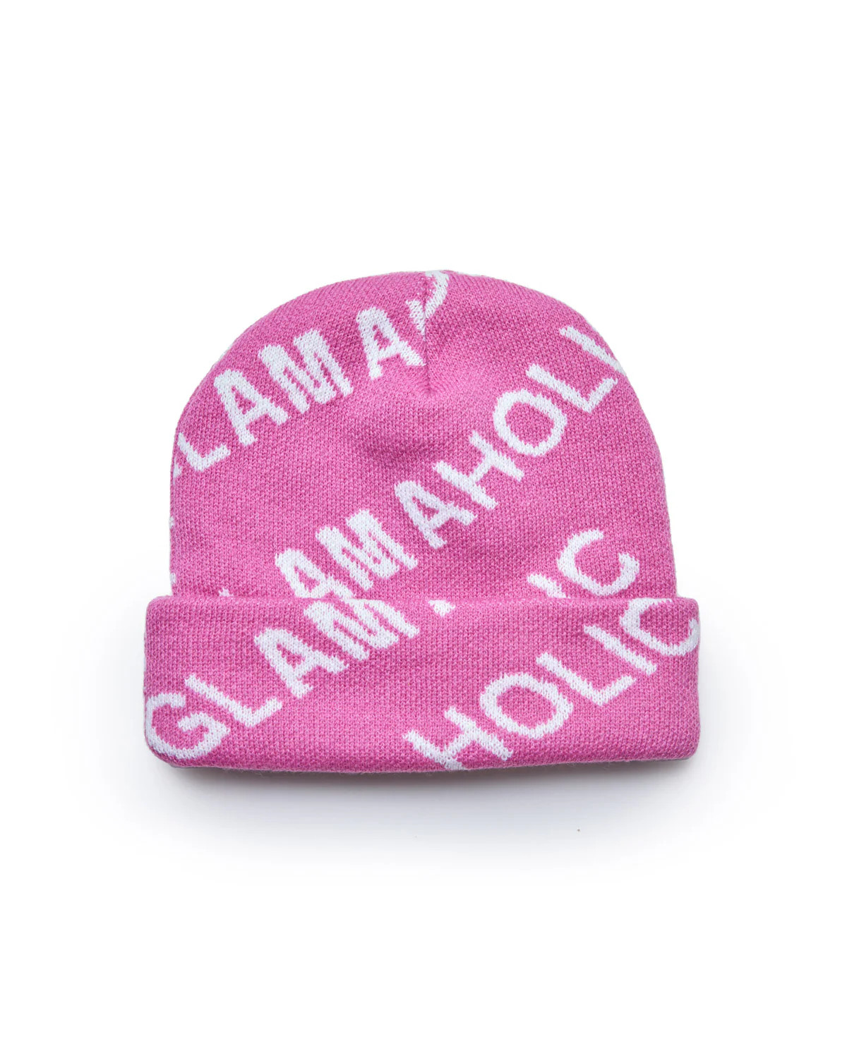 MONOGRAM BEANIE - HOT PINK | Glam-Aholic Lifestyle