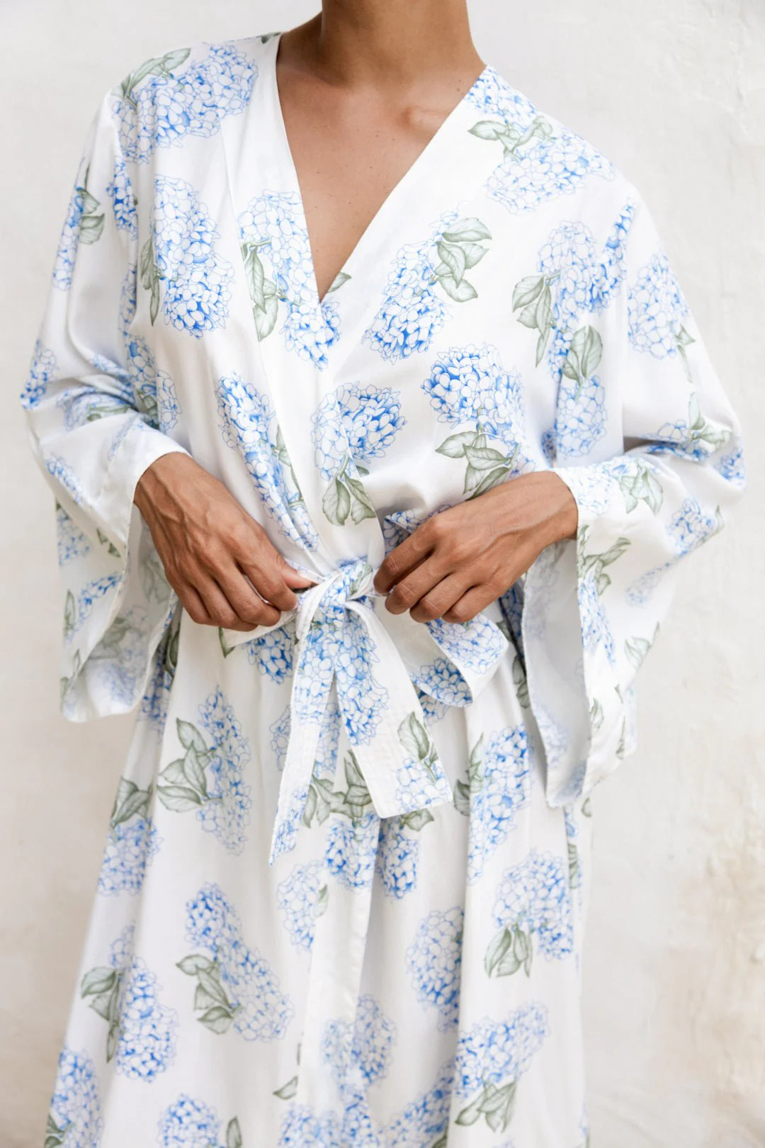 Alice Kimono Robe - Long - Hydrangea Blue | Piyama US