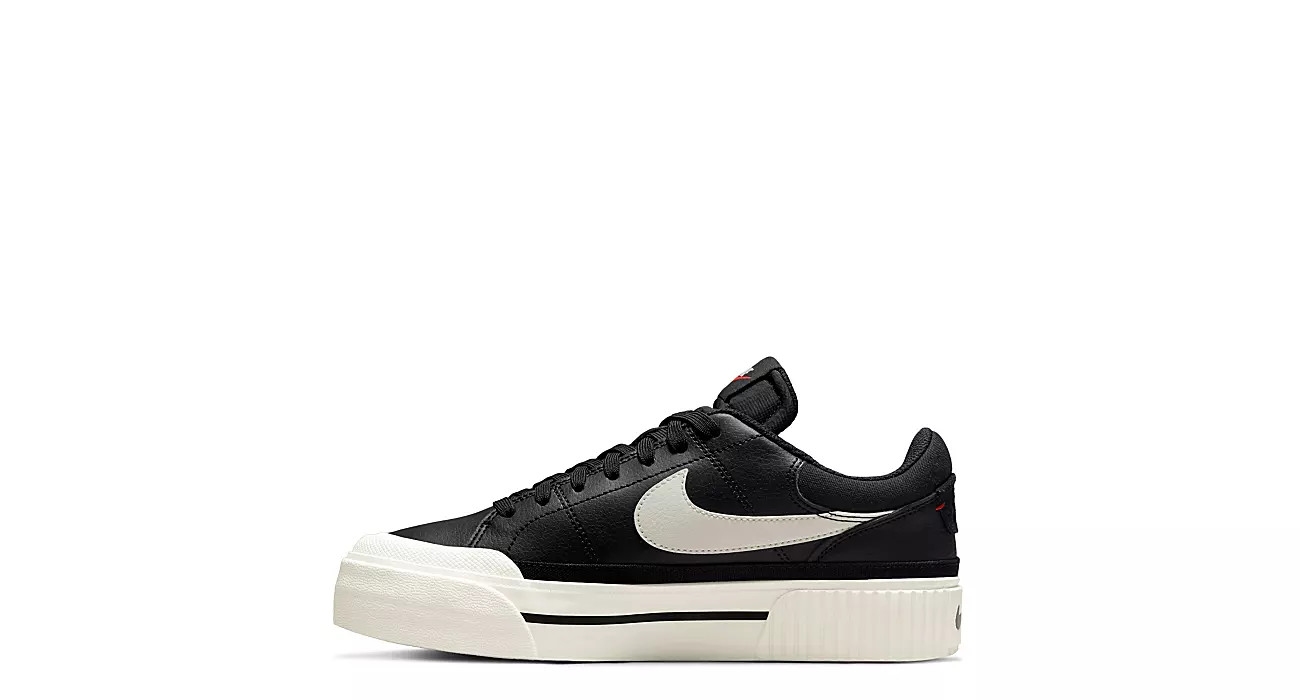 Nike Womens Court Legacy Lift Sneaker - Black | Rack Room Shoes