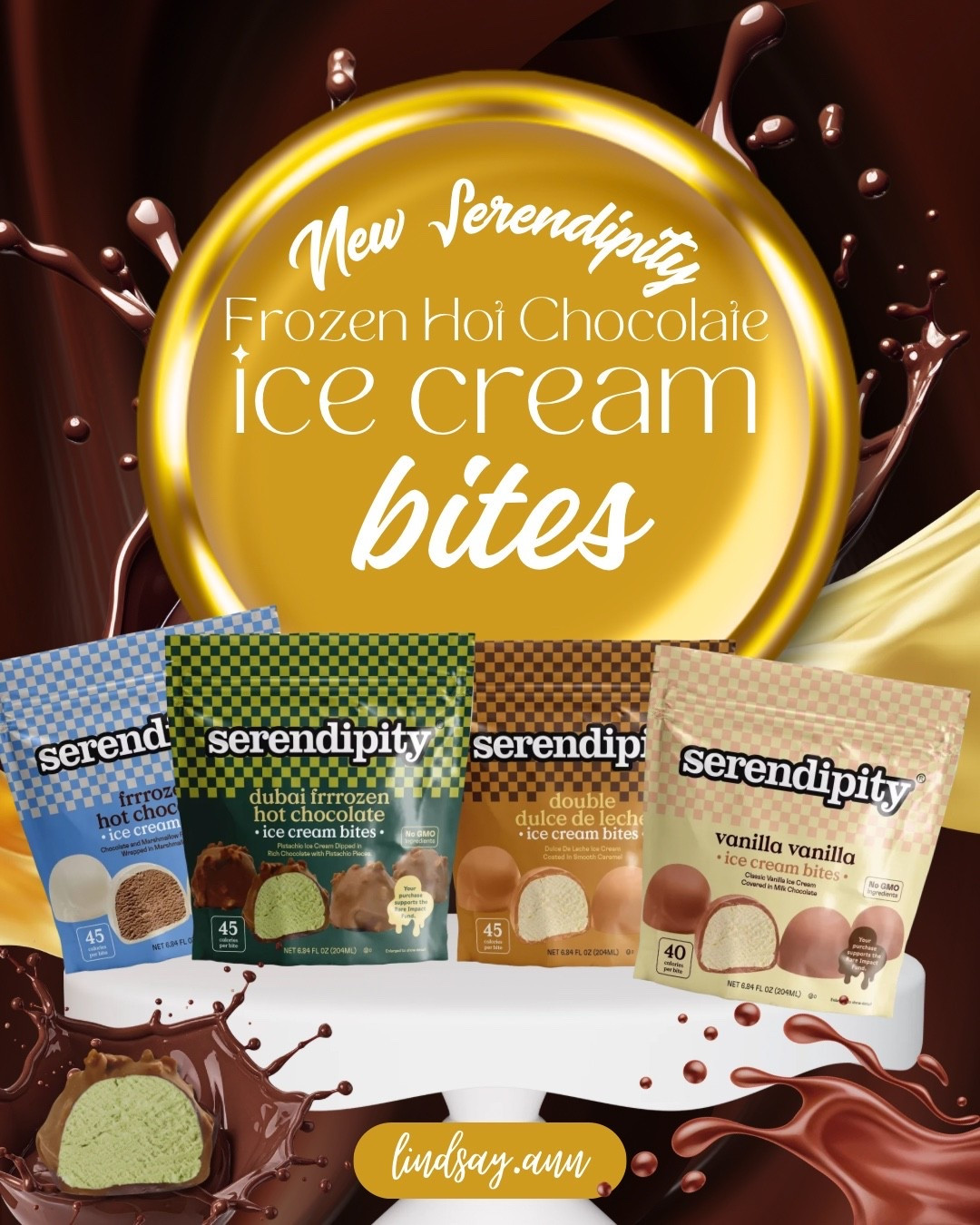 🍨 New Serendipity ice cream bites just landed at Target and they’re already part of a 2 for $10 deal! The Dubai pistachio flavor sounds way too good to pass up 🤎