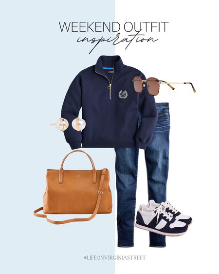 Weekend outfit inspiration ! I paired this pullover with skinny jeans, these sneakers, sunglasses, pearl earrings, and tote bag. 

madewell, j. crew, j. crew factory, womens fashion, winter style, winter fashion, weekend style, coastal style, mark and graham, sunglasses, earrings, jewelry, simple outfit, pullover, tote bag, sneakers, coastal look, simple look

#LTKstyletip #LTKSeasonal #LTKshoecrush