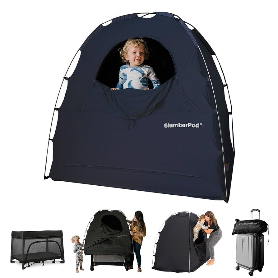 SlumberPod Portable Privacy Pod Blackout Canopy Crib Cover, Sleeping Space for Age 4 Months and U... | Amazon (US)