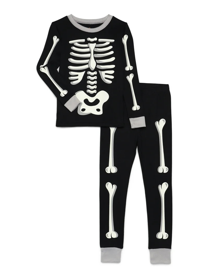 Halloween Boys Long Sleeve Top and Pants Tight Fit Sleep Set from Way to Celebrate, 2-Piece, Size... | Walmart (US)