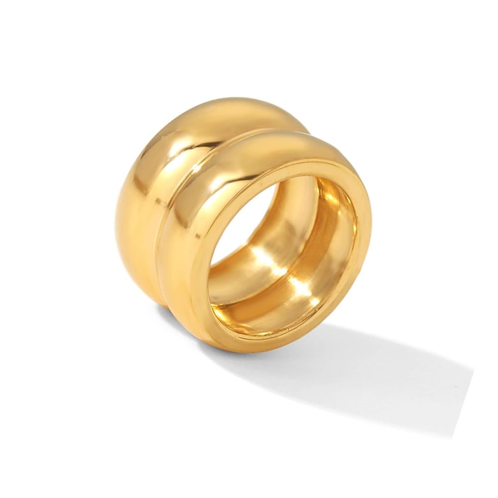 Chunky Rings for Women Size 6-11 Statement Rings Thumb Rings Bold Thick Ring Fashion Wide Band Ri... | Amazon (US)