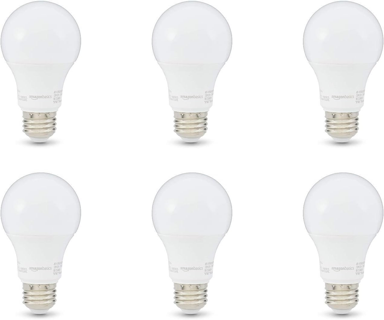 Amazon Basics 60W Equivalent, Daylight, Non-Dimmable, 10,000 Hour Lifetime, A19 LED Light Bulb | ... | Amazon (US)