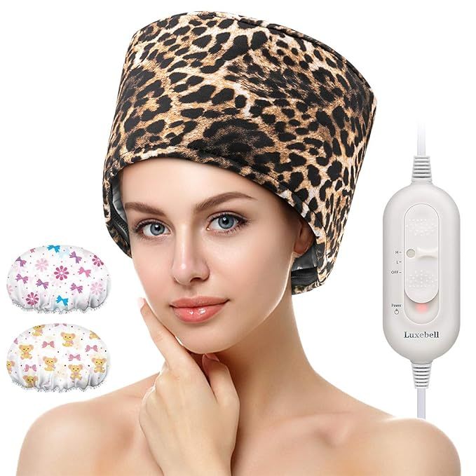 Hair Steamer Deep Conditioning Heat Cap Adjustable Hair Care Heating Cap with Intelligent Protect... | Amazon (US)