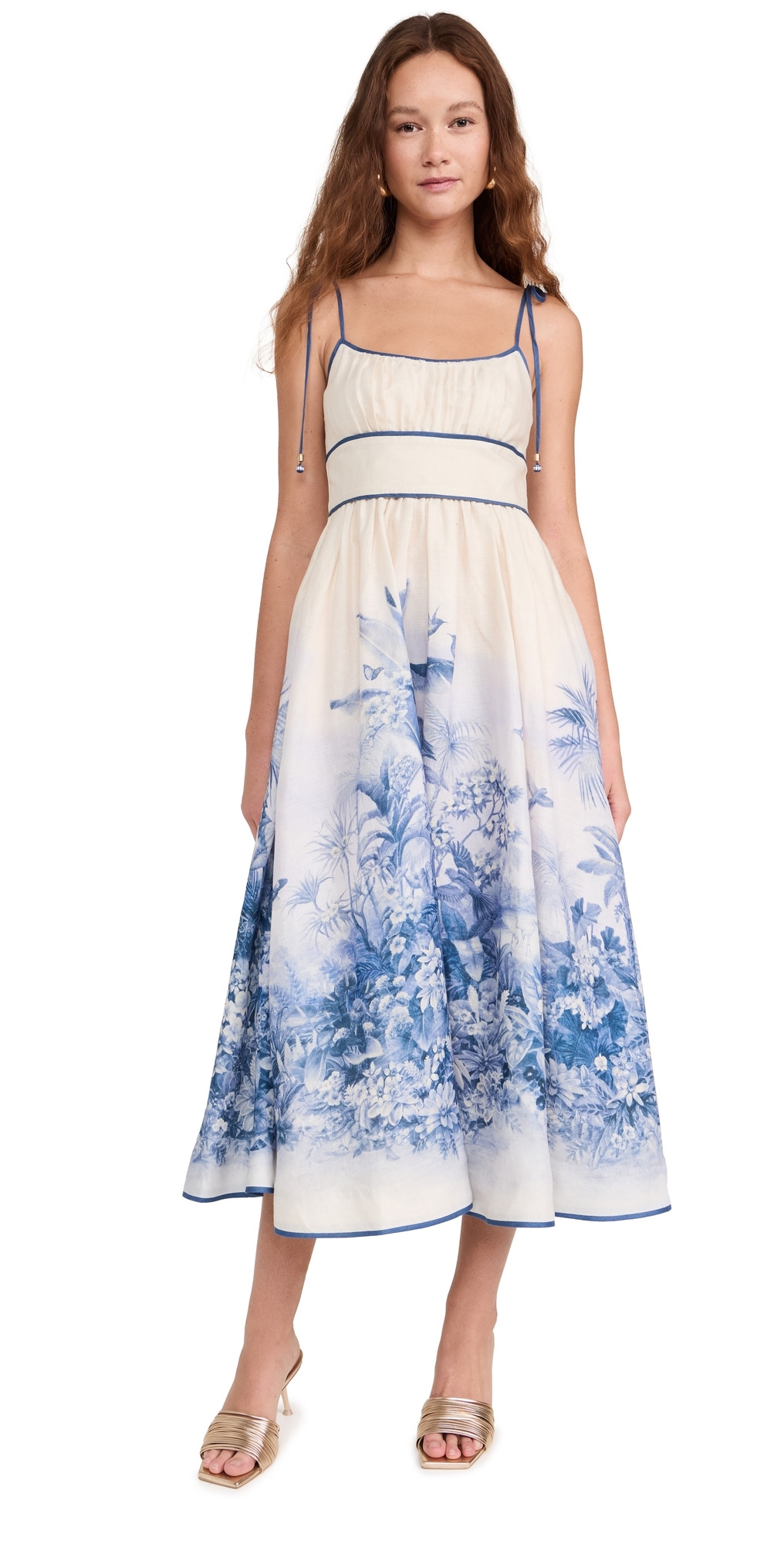 Zimmermann Wylie Picnic Dress Blue Palm 3 | Shopbop