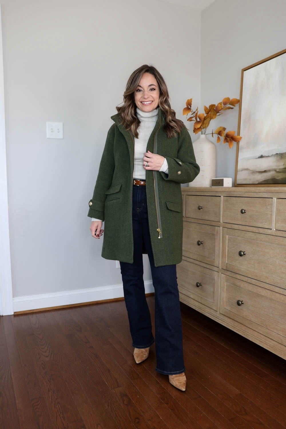 Petite fall and winter coats part three! 

J.Crew Toscana Coat (short): petite 00 - true to size with room to layer, above the knee 
Turtleneck (Ann Taylor): petite xxs 
Jeans (J.Crew): petite 24 - 10.25” rise | 30” inseam (shrinks in the wash, shown washed) 
Boots (J.Crew): tts 
Belt (J.Crew): xs 

My measurements for reference: I’m 4’10” and 105lbs. My bust, waist, and hip measurement is 32”, 24”, and 36”.


#LTKPetite