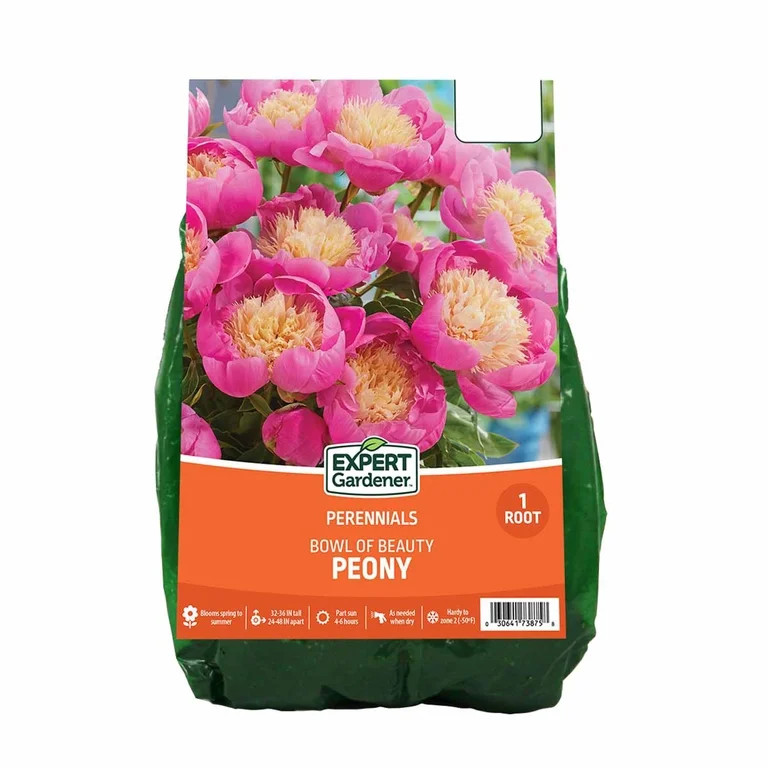 Expert Gardener Peony Bowl of Beauty (1 Dormant Bare Root) Partial Sun, Multi-Color, Perennial | Walmart (US)
