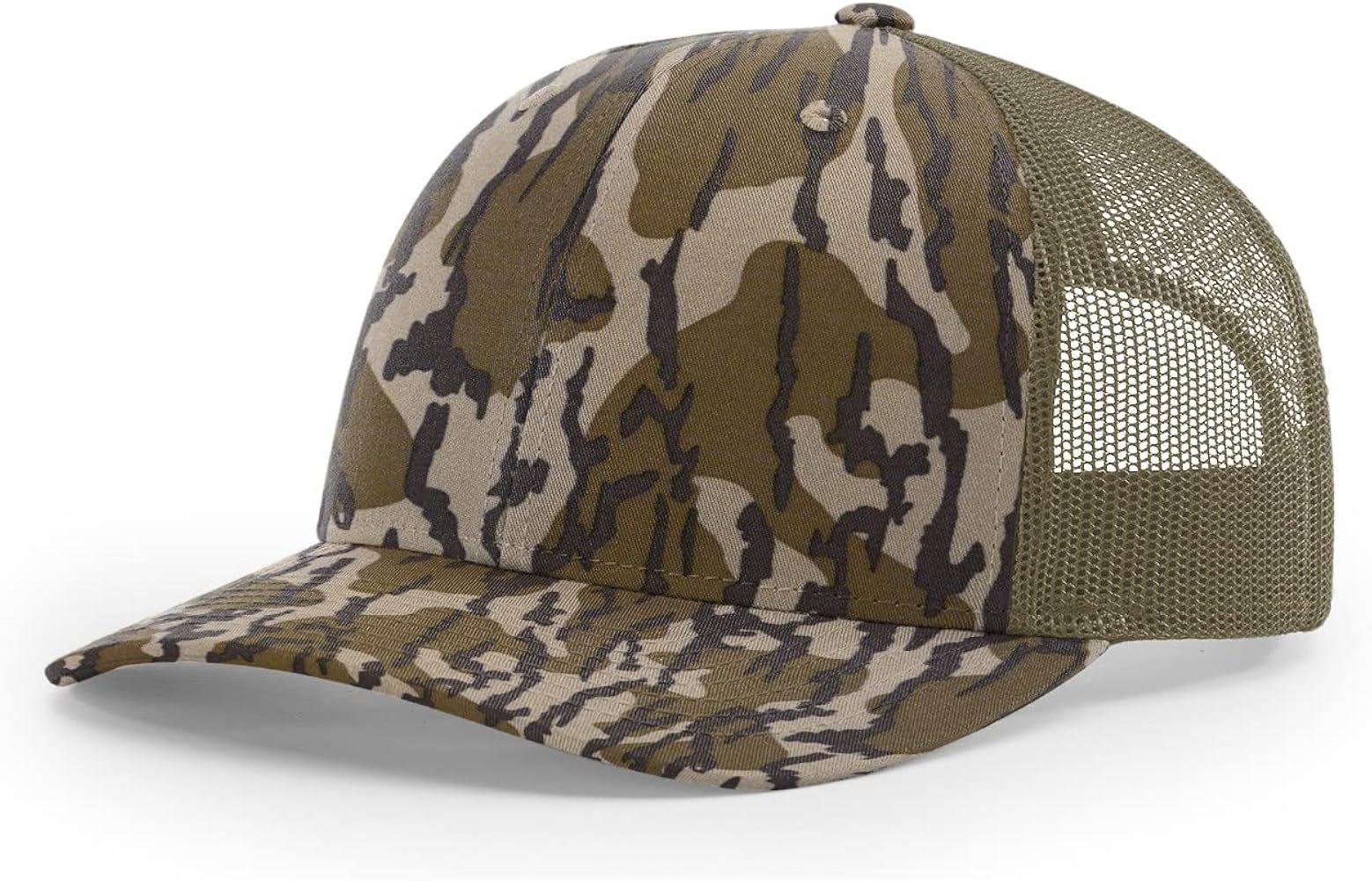 RICHARDSON Patterned Snapback Trucker Cap Adjustable Mossy Oak Bottomland/Loden | Amazon (US)