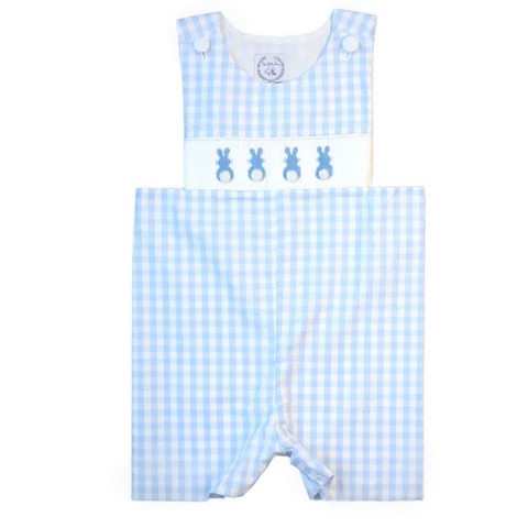Peter Cottontail Smocked Bunny Shortall | The Bella Bean