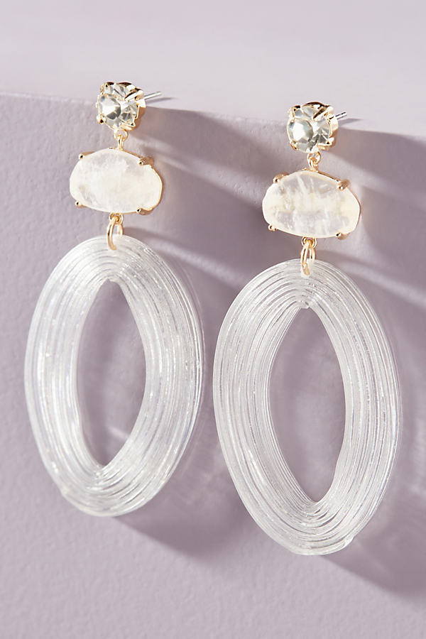 Winter Cloud Drop Earrings By Anthropologie in Blue Size ALL | Anthropologie (US)