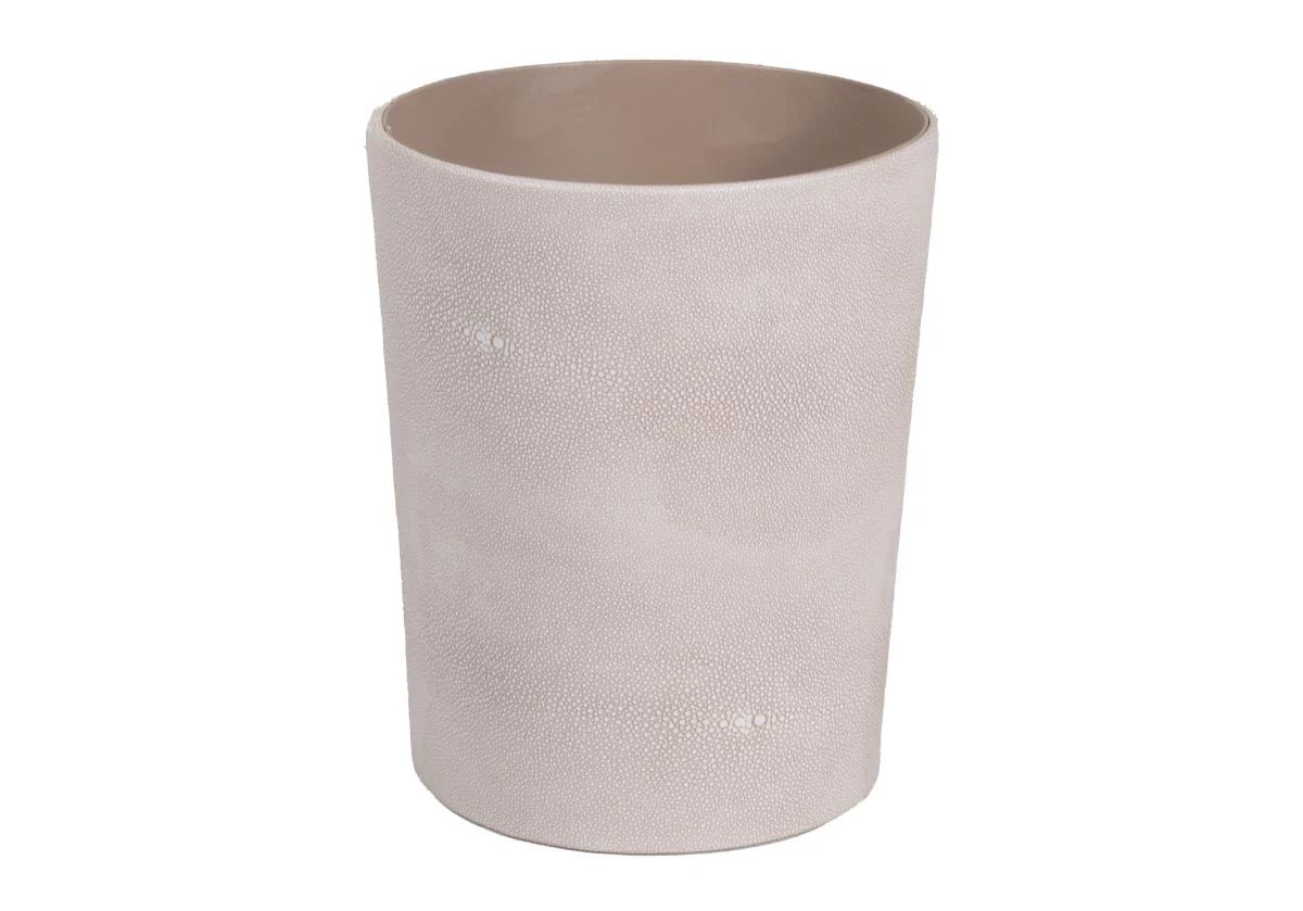 SHAGREEN WASTEBASKET | TAUPE | Alice Lane Home Collection