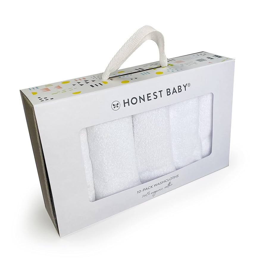 HonestBaby 10-Pack Terry Wash Cloths in Gift Box 100% Organic Cotton for Infant Baby Boys, Girls,... | Amazon (US)