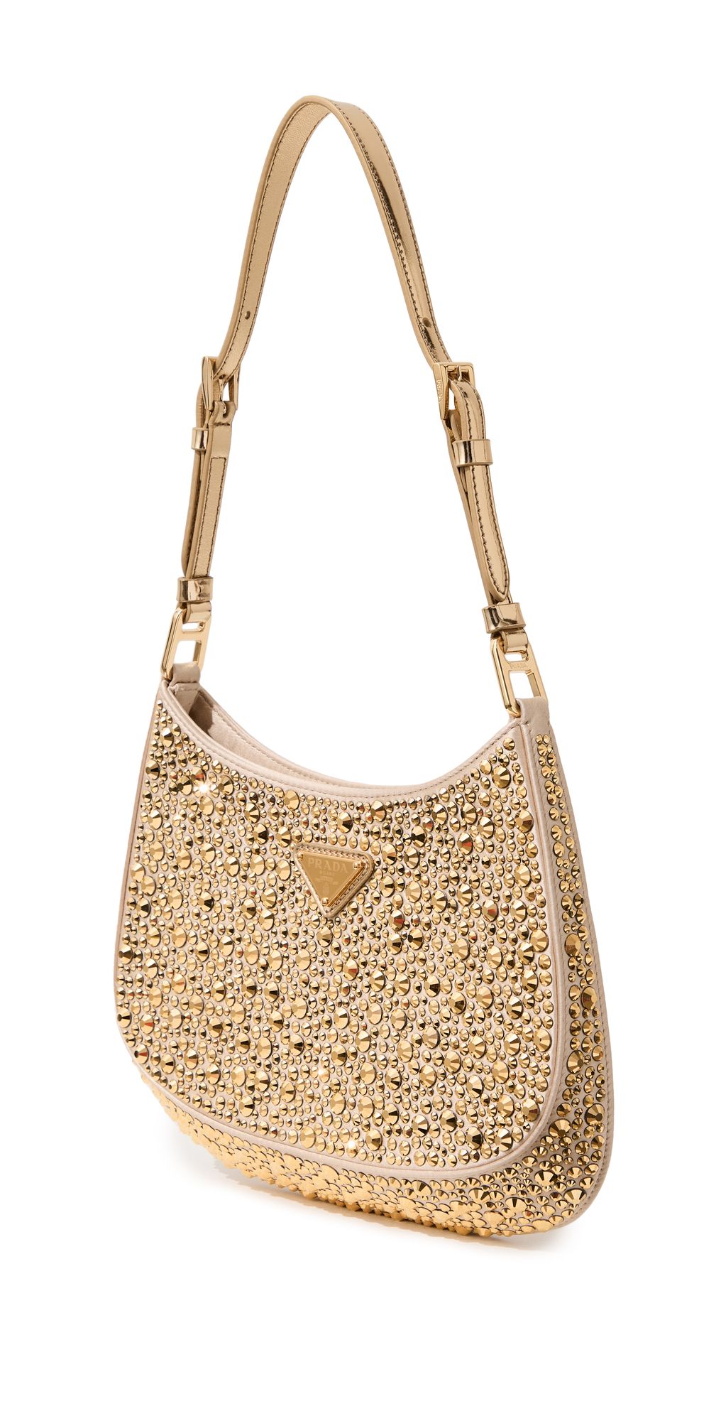 What Goes Around Comes Around Prada Gold Embellished Cleo Bag | Shopbop