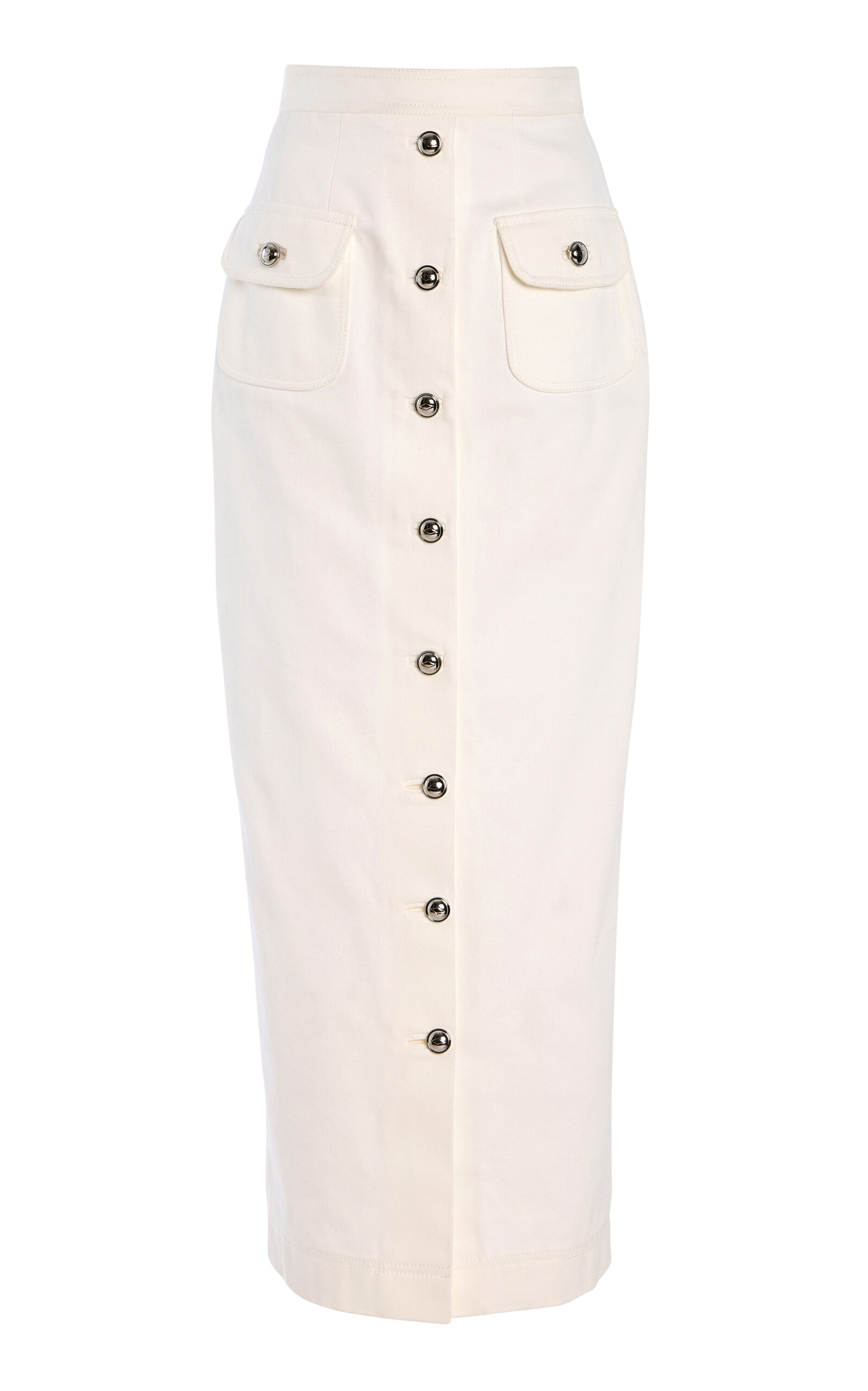 Dakota Button-Detailed Denim Midi Skirt | Moda Operandi (Global)