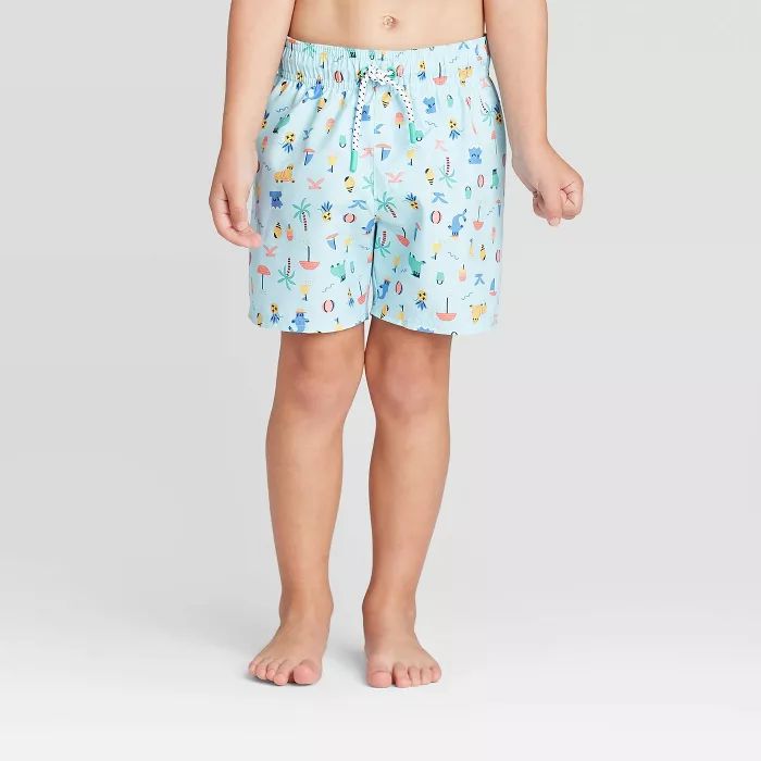 Toddler Boys' Sea Life Print Trunk Swim Trunks - Cat & Jack™ | Target