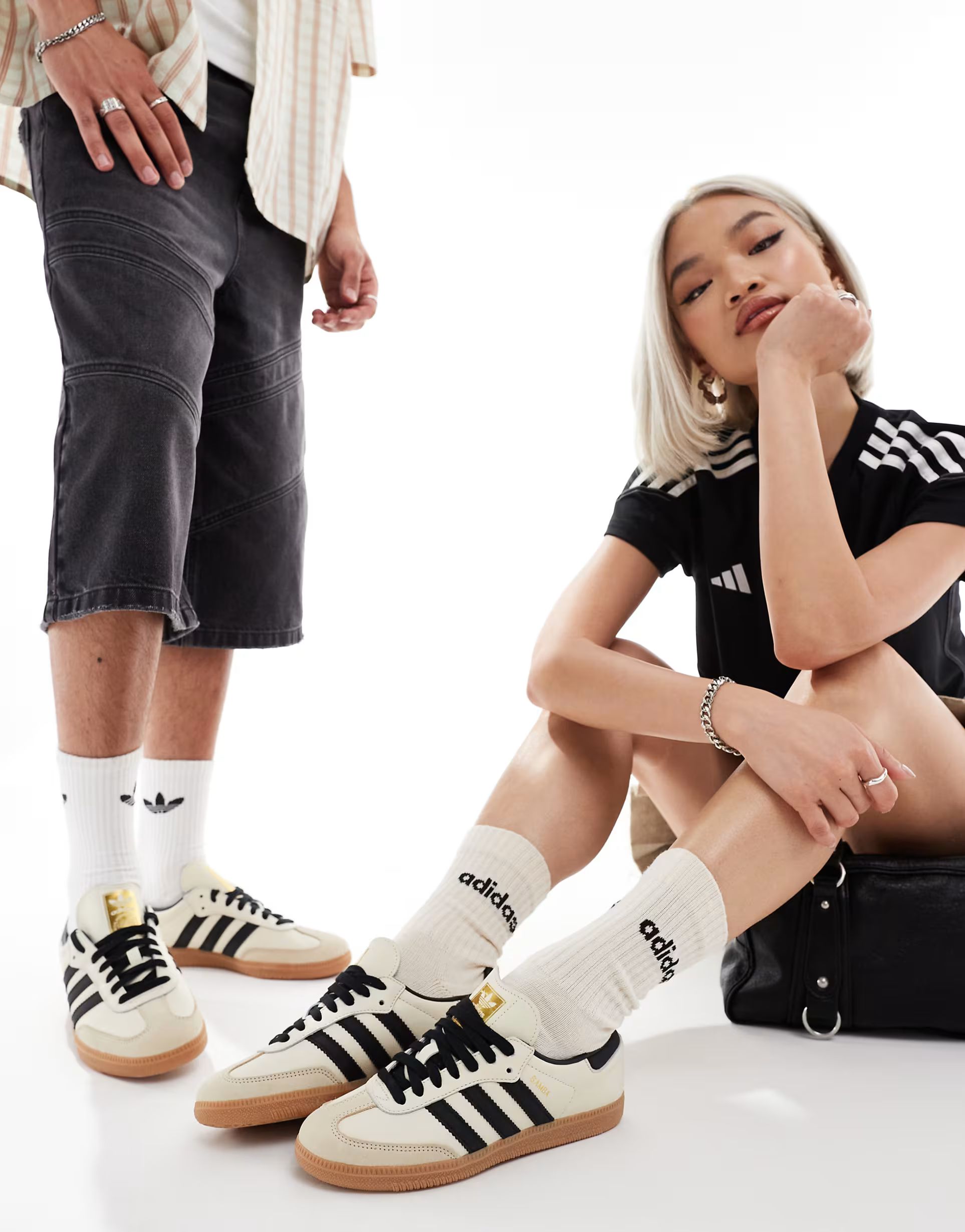 adidas Originals Samba trainers in cream and black | ASOS | ASOS (Global)