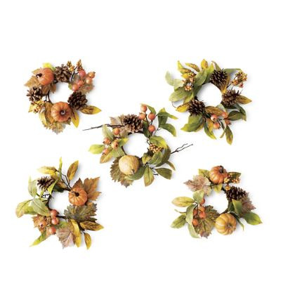 Worthington Candle Rings, Set of Five | Grandin Road | Grandin Road