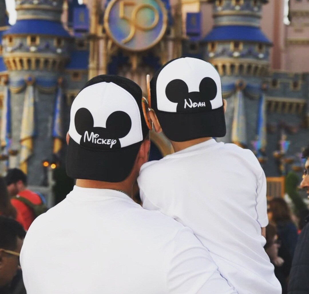 Mickey Boys Hat, Mickey Ears Trucker Hat, Family Disney Mickey Trucker Hats Dad and Son Caps Pers... | Etsy (US)
