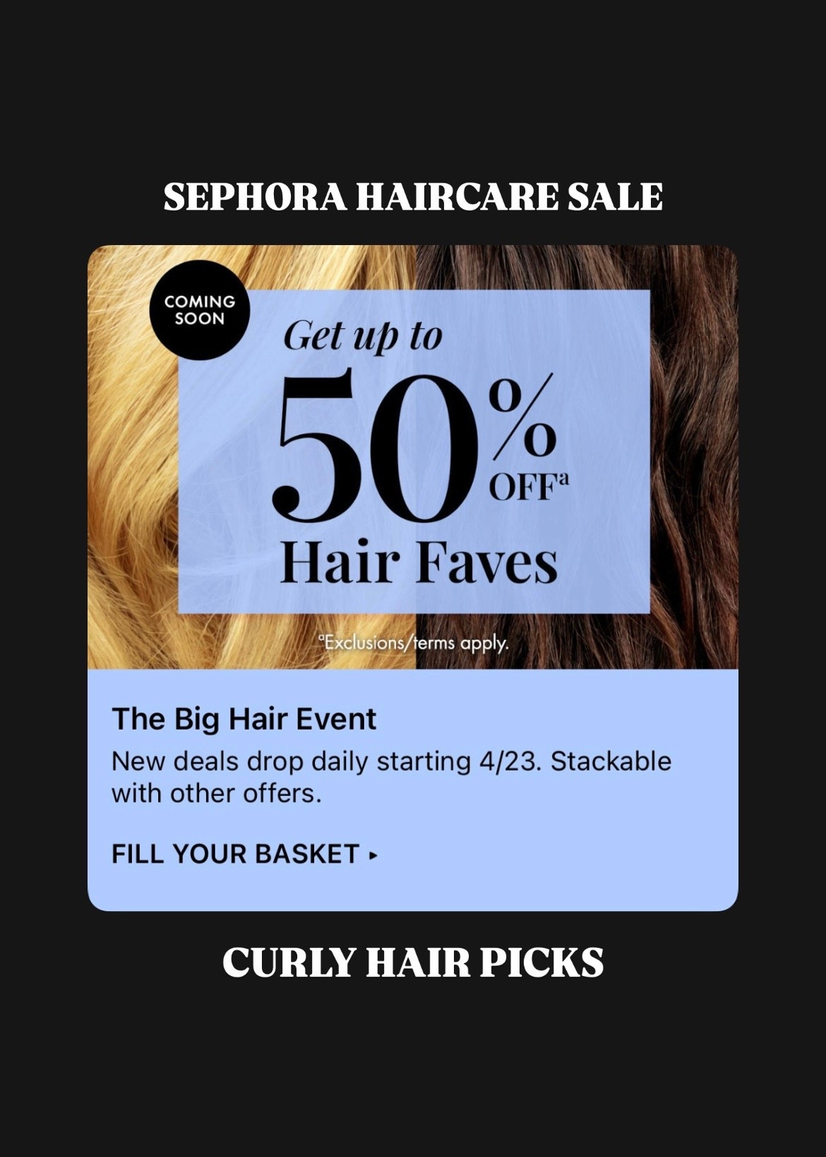 These are my recs or what I’m curious to try from @Sephora  hair faves sale as someone with 3B curly hair.
 - Color WOW Hair
- Ouai Haircare
- Briogeo
- Fable and Mane
- Fenty Hair

#curlyhairproducts #sephorasale #haircareroutine #haircareproducts #curlyhairroutine

#LTKselfcare #LTKBeauty #LTKSaleAlert