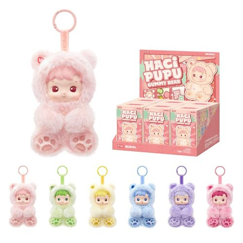 POP MART HACIPUPU Gummy Bear Series-Vinyl Plush Pendant Blind Box, Random Design Action Figures Collectible Toys Decorations, Holiday Birthday Gifts for Girls and Boys, Whole Set | Amazon (US)