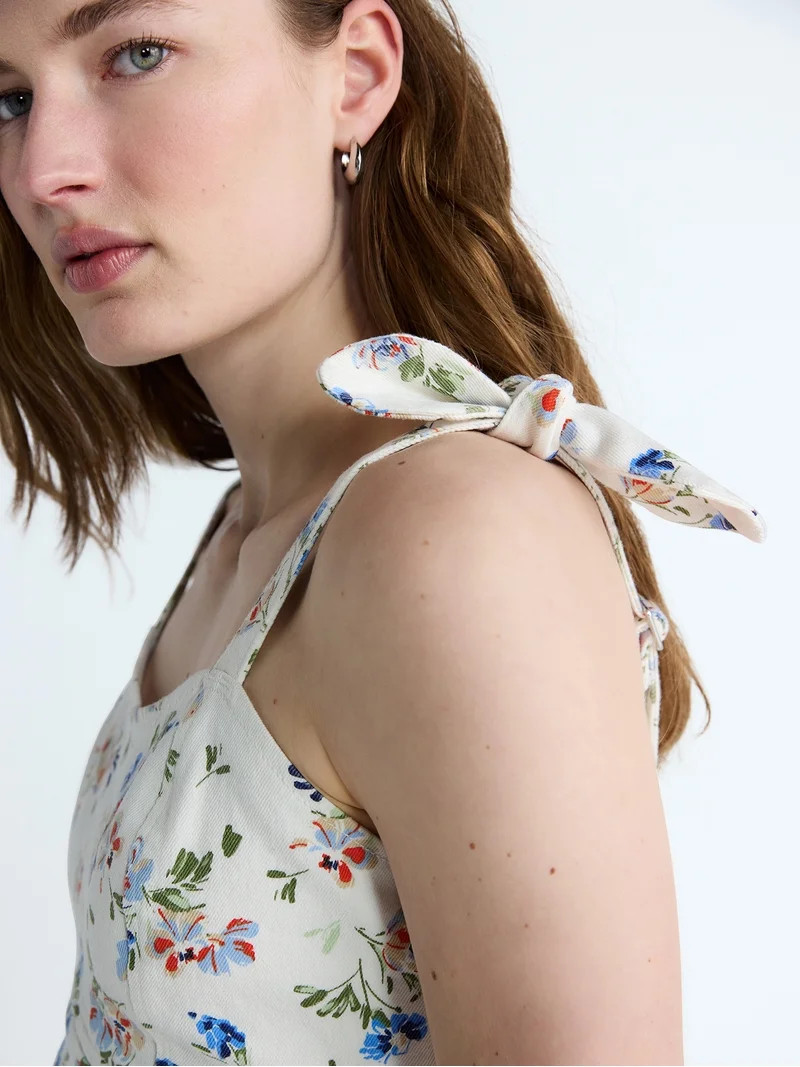 Free Assembly Women's Floral Sleeveless Peplum Top, Sizes XS-XXL | Walmart (US)