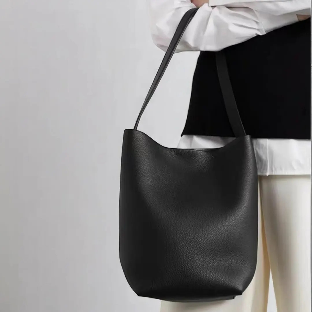 Classic Genuine Leather Tote Bag for Women | Minimalist Everyday Handbag | Large Soft Leather Sho... | Etsy (US)