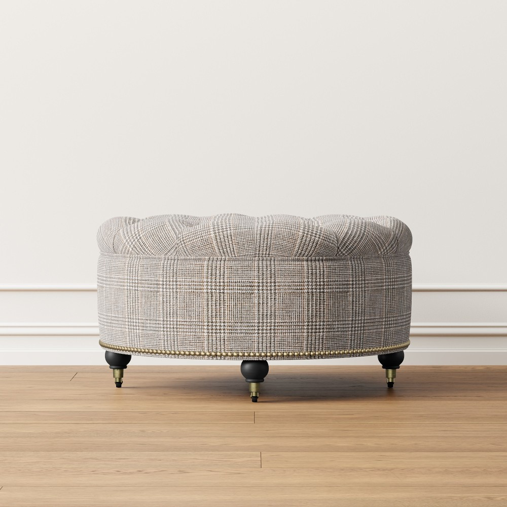 Soho Tufted Round Storage Ottoman (36") | Williams-Sonoma