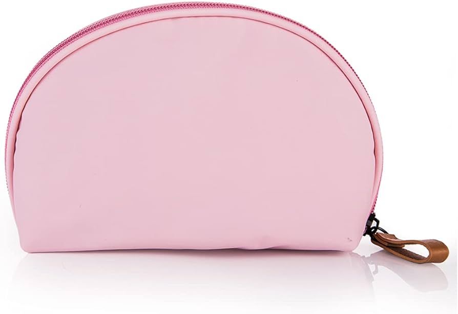 Hekyip Half Moon Cosmetic Beauty Bag for Purse Travel Handy Makeup Pouch for Women Girls (PINK) | Amazon (US)