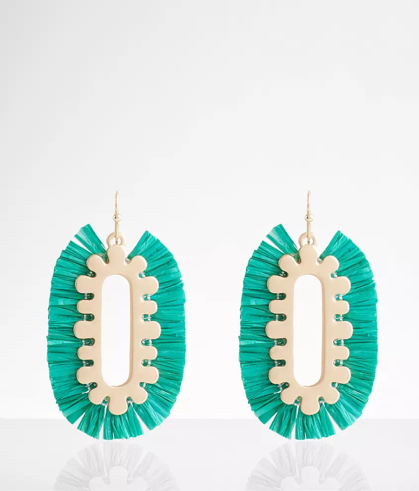 Raffia Fringe Earring | Buckle