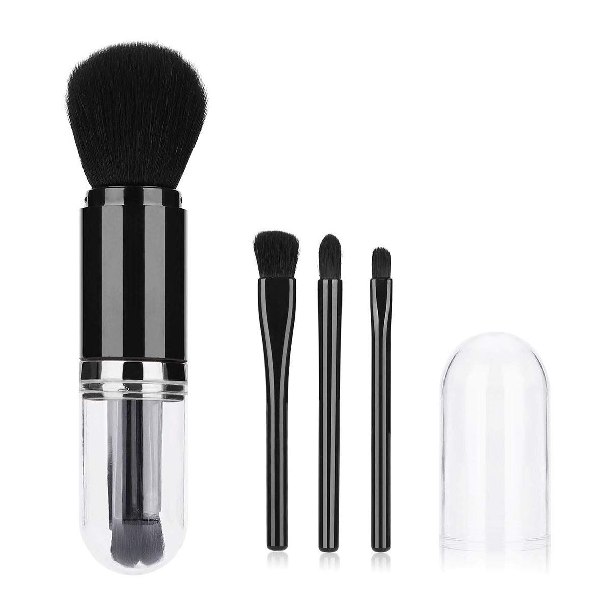 Travel Portable Makeup Brush Set - Mini 4 in 1 Face Powder Foundation Blending Bronzer Brushes, L... | Amazon (US)
