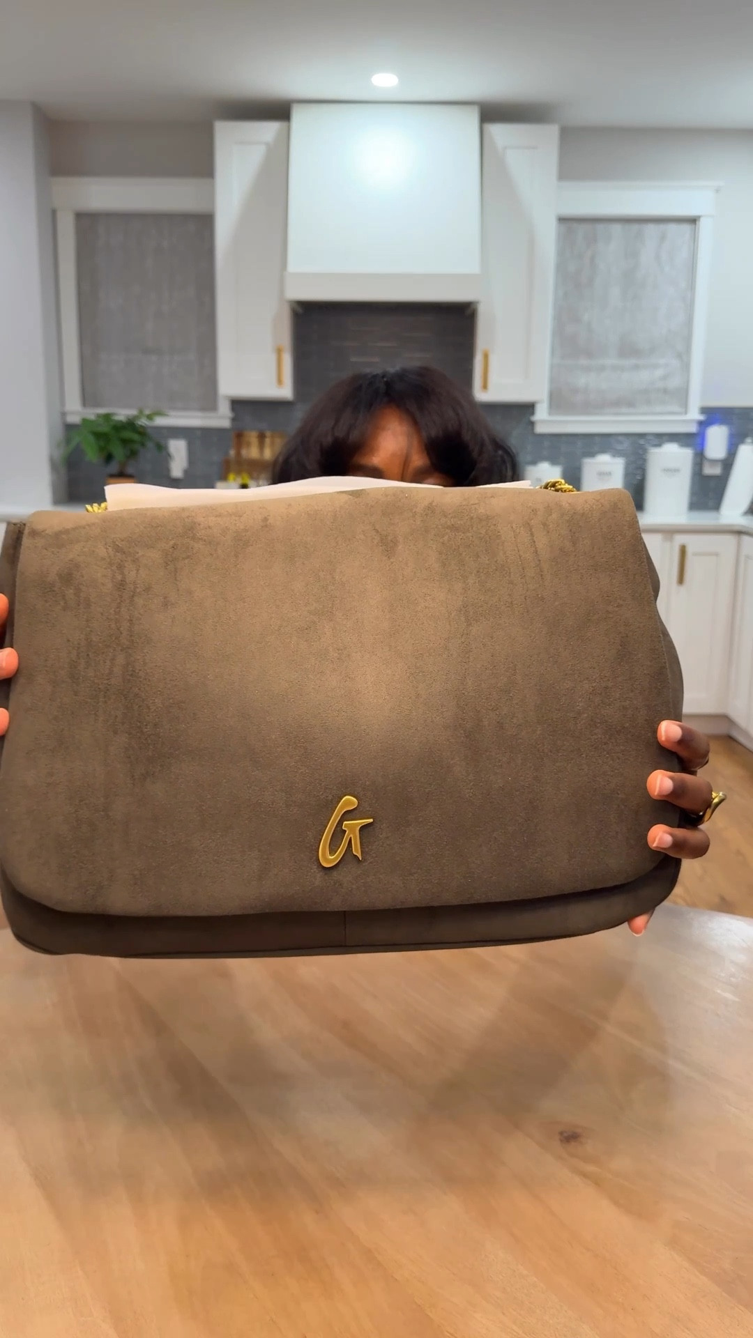 Loving this @GlamAholic Large suede flap bag in olive green. She is very deep and spacious with three interior compartments, an exterior zip pocket, and a versatile chain strap. No clasp, because she has a magnetic closure. 

#LTKItBag 

#LTKSeasonal #LTKWorkwear