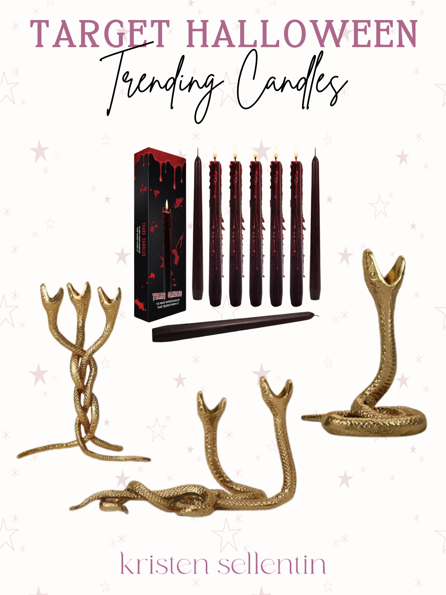 Halloween Decor Trend : Grab these bleeding candles & snake candleholders at Target 

#target #halloween 

#LTKSeasonal #LTKHome #LTKFindsUnder50