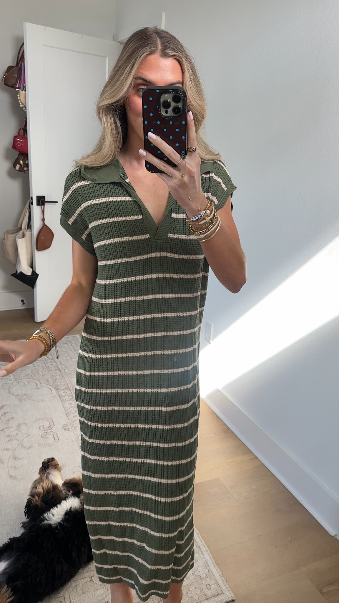 Amazon size small Saodimallsu Womens Striped Summer Dresses Short Sleeve V Neck Knit Collared Sexy Slit Loose Maxi Sweater Dress

#LTKootd #LTKWorkwear #LTKSaleAlert