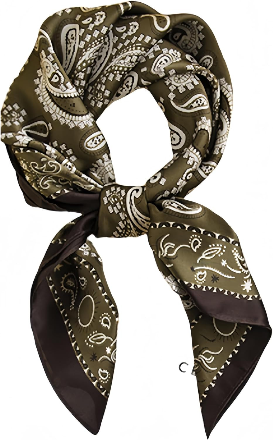 MINIDORA Satin Scarves for Women 27.5 × 27.5 inches Medium Square Elegant Silk Feeling Head Scarf | Amazon (US)