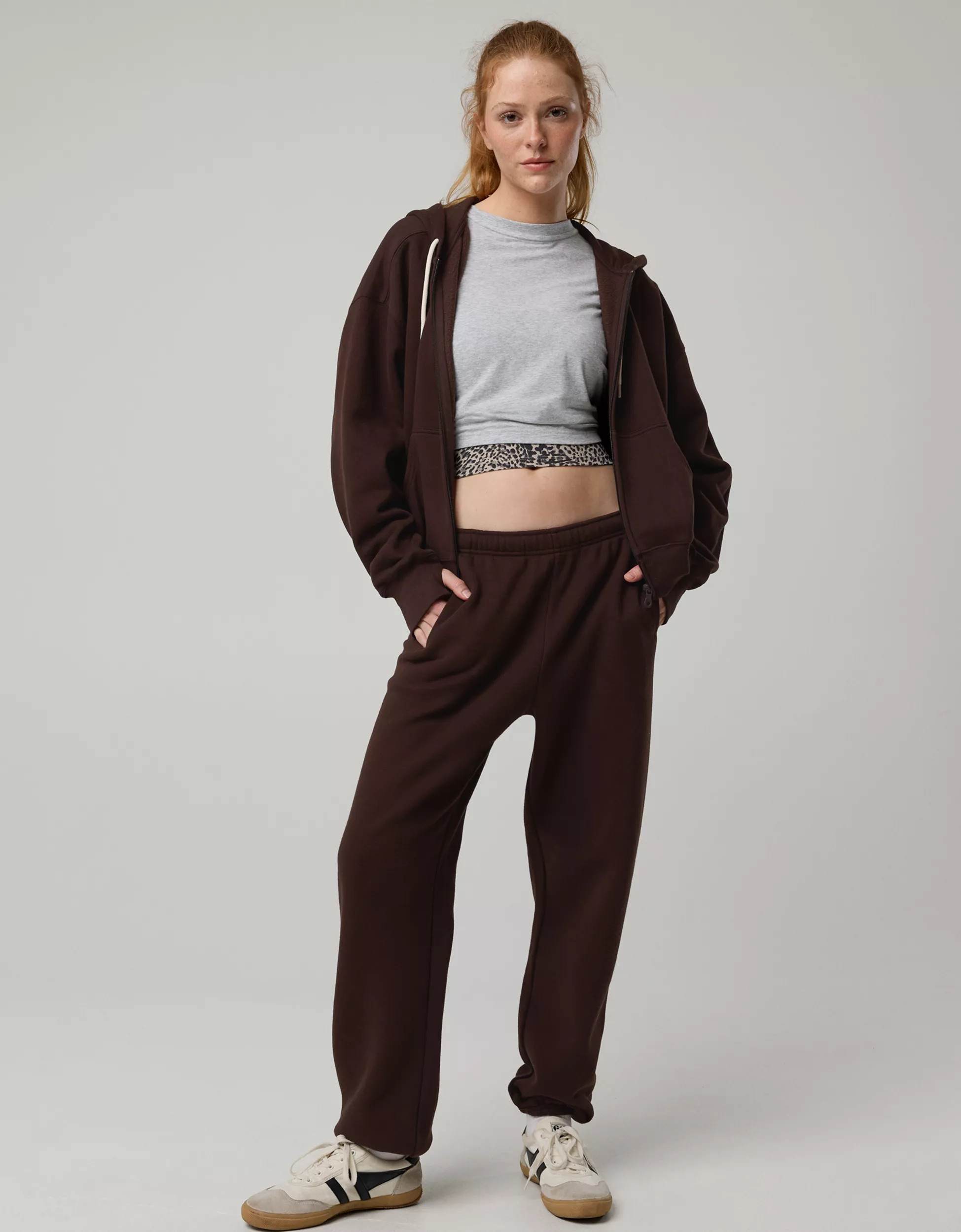 OFFLINE By Aerie Cloud Fleece Classic Full Zip Sweatshirt | American Eagle Outfitters (US & CA)