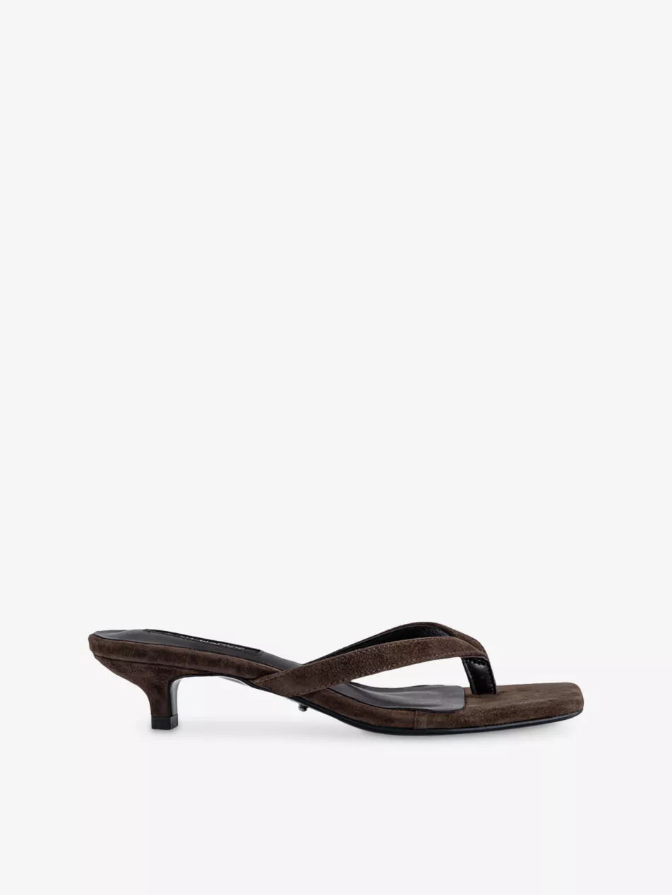 Annie Suede Heeled Sandals | Selfridges