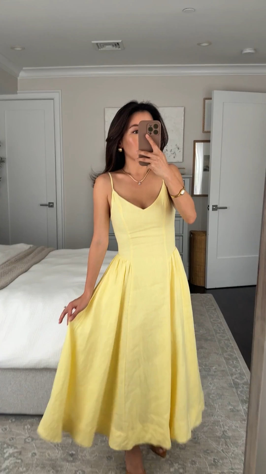 Size info below!
• Aritzia yellow linen dress 00, TTS, also comes in cotton poplin. A 00 is slim fit on me with adjustable straps and pockets. 
• Worn with nippies here but I wouldn’t need it for the darker colors or a print.  
• mango sandal heels sz 5

Wedding guest dress summer, Italy Europe vacation outfits, family photo dresses

#LTKPetite #LTKSeasonal #LTKWedding