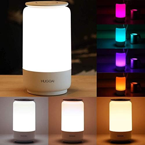 LED Lamps for Bedroom, HUGOAI Bedside Lamp, Tunable Warm to Cool White Lights, Dimmable Brightness a | Amazon (US)