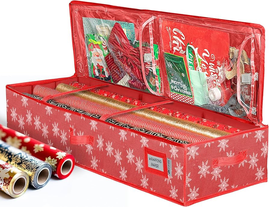 Premium Wrapping Paper Storage Container -Durable Material 600D tear-proof - Fits up to 27 Paper ... | Amazon (US)